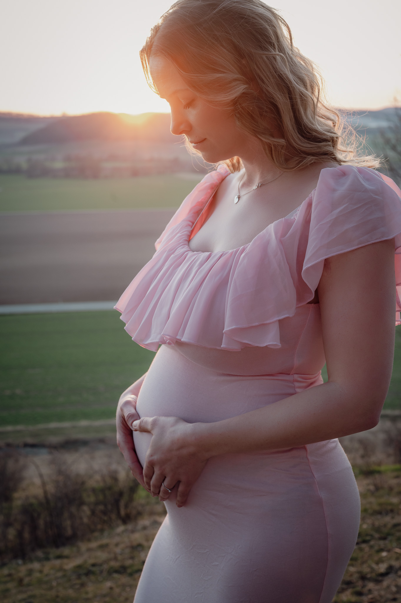 Hochzeitsfotos Kassel Outdoorshooting Sonnenuntergang